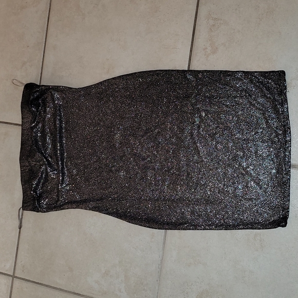 Haute Monde Dresses & Skirts - Haute Monde Juniors Black Silver Sparkles Strapless Mini Dress Small